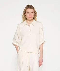 10DAYS T-Shirts^Balloon Sleeve Polo Blouse light natural