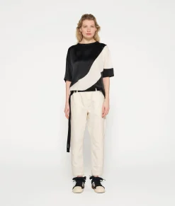 10DAYS Hosen^Belted Pants Jog Denim light natural