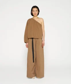 10DAYS Hosen^Belted Wide Leg Pants Twill cedar brown