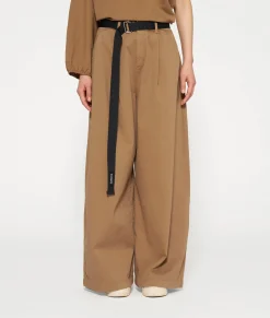 10DAYS Hosen^Belted Wide Leg Pants Twill cedar brown