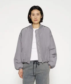 10DAYS Jacken^Bomber Jacket Pinstripe graphite