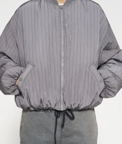 10DAYS Jacken^Bomber Jacket Pinstripe graphite