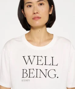 10DAYS T-Shirts^Cotton Tee Well Being ecru