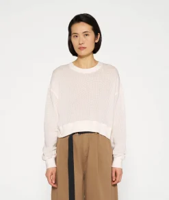 10DAYS Sweatshirts^Cropped Sweater Mesh ecru