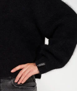 10DAYS Pullover^Cropped V-neck Sweater Knit black
