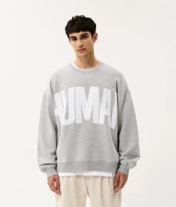 10DAYS Sweatshirts^Human Fleece Sweater light grey melee