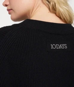 10DAYS Pullover^Knit Sweater black