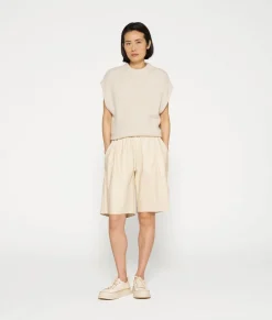 10DAYS Shorts^Leather Look Bermuda light safari