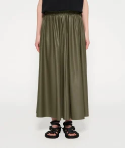 10DAYS Röcke^Leather Look Pleated Skirt sage