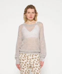10DAYS Pullover^Loose Thin Knit Sweater light grey melee
