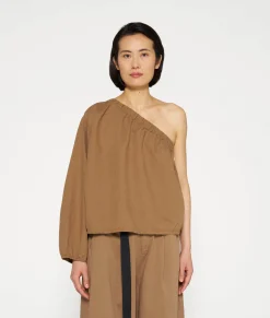 10DAYS Blusen^One Shoulder Top cedar brown