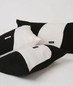 10DAYS Kissenbezüge^Pillow Double Stripe 50x50 ecru/black