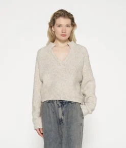 10DAYS Pullover^Polo Knit Sweater light grey melee