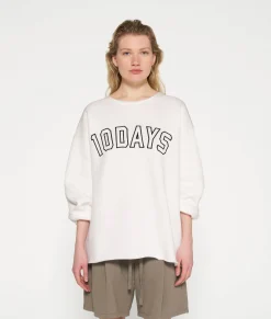 10DAYS Sweatshirts^Raw Edge Statement Sweater ecru