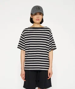 10DAYS T-Shirts^Short Sleeve Tee Stripes black/light natural