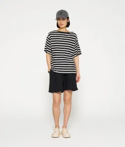 10DAYS T-Shirts^Short Sleeve Tee Stripes black/light natural