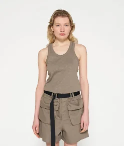 10DAYS Tops^Singlet Slub Jersey sage