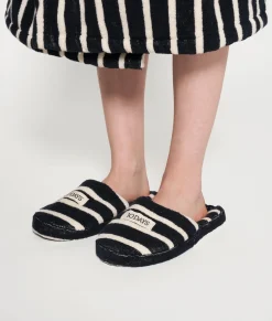 10DAYS Schuhe^Slippers Stripes black/ecru
