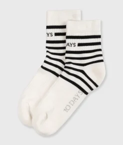 10DAYS Unterwäsche|Socken^Socks Stripes ecru/black