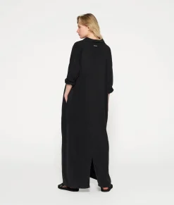 10DAYS Kleider^Standing Collar Maxi Dress black