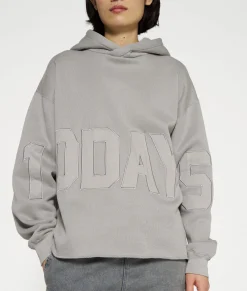 10DAYS Sweatshirts^Statement Hoodie Logo Patch graphite