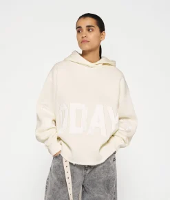 10DAYS Sweatshirts^Statement Logo Hoodie light natural
