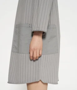 10DAYS Kleider^Sweat Dress Pinstripe graphite