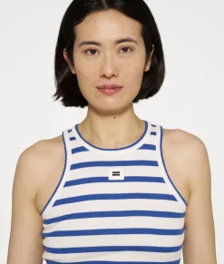 10DAYS Tops^Tank Top Rib Stripes ecru/true blue