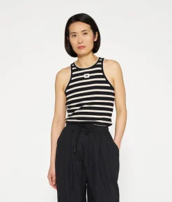 10DAYS Tops^Tank Top Rib Stripes black/light natural