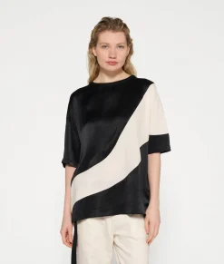 10DAYS Blusen^Tee Blouse Contrast black
