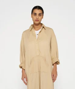 10DAYS Kleider^The Billie Dress Poplin light latte