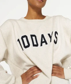 10DAYS Sweatshirts^THE STATEMENT SWEATER soft white melee