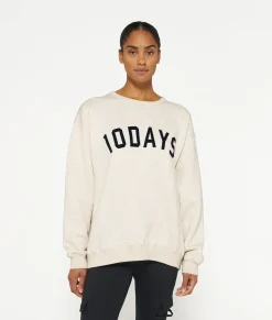 10DAYS Sweatshirts^THE STATEMENT SWEATER soft white melee