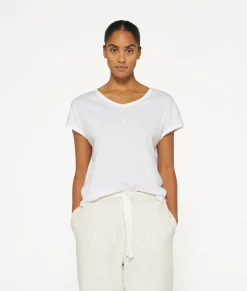 10DAYS T-Shirts^THE V-NECK TEE white