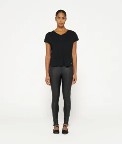 10DAYS T-Shirts^THE V-NECK TEE black