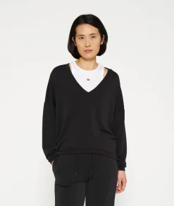 10DAYS Sweatshirts^V-neck Sweater Scuba black