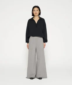 10DAYS Hosen^Wide Jogger Pinstripe graphite