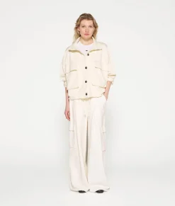 10DAYS Hosen^Wide Leg Cargo Pants light natural