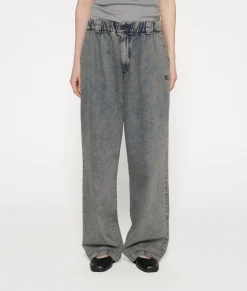 10DAYS Hosen^Wide Pants Flowy Denim blue denim
