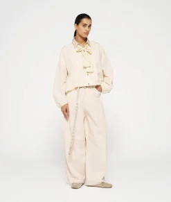 10DAYS Hosen^Wide Twill Pants ecru